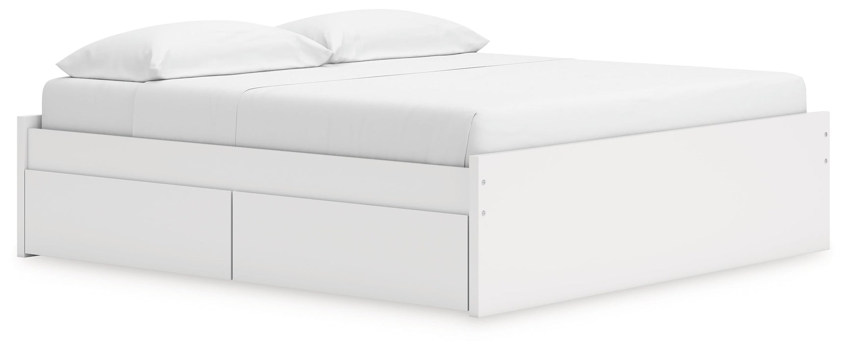 Onita White King Platform Bed with 2 Side Storage (Online Special Price) - Ornate Home