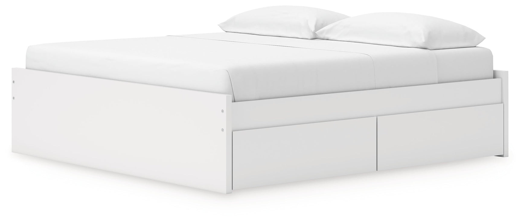 Onita White King Platform Bed with 2 Side Storage (Online Special Price) - Ornate Home