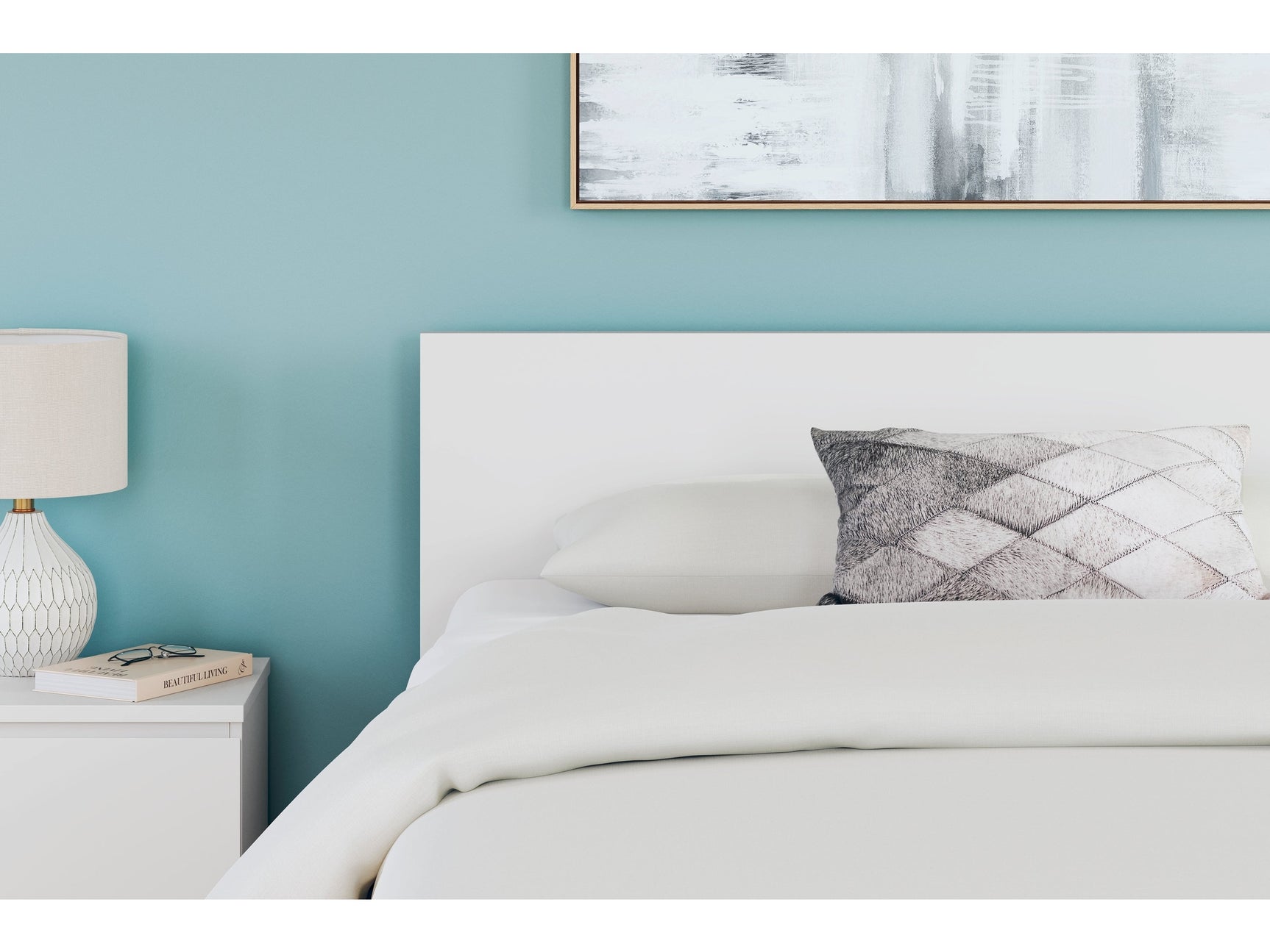 Onita White Queen Panel Headboard - Ornate Home