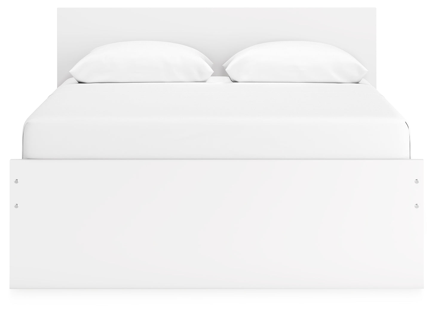 Onita White Queen Panel Platform Bed with 2 Side Storage - Ornate Home