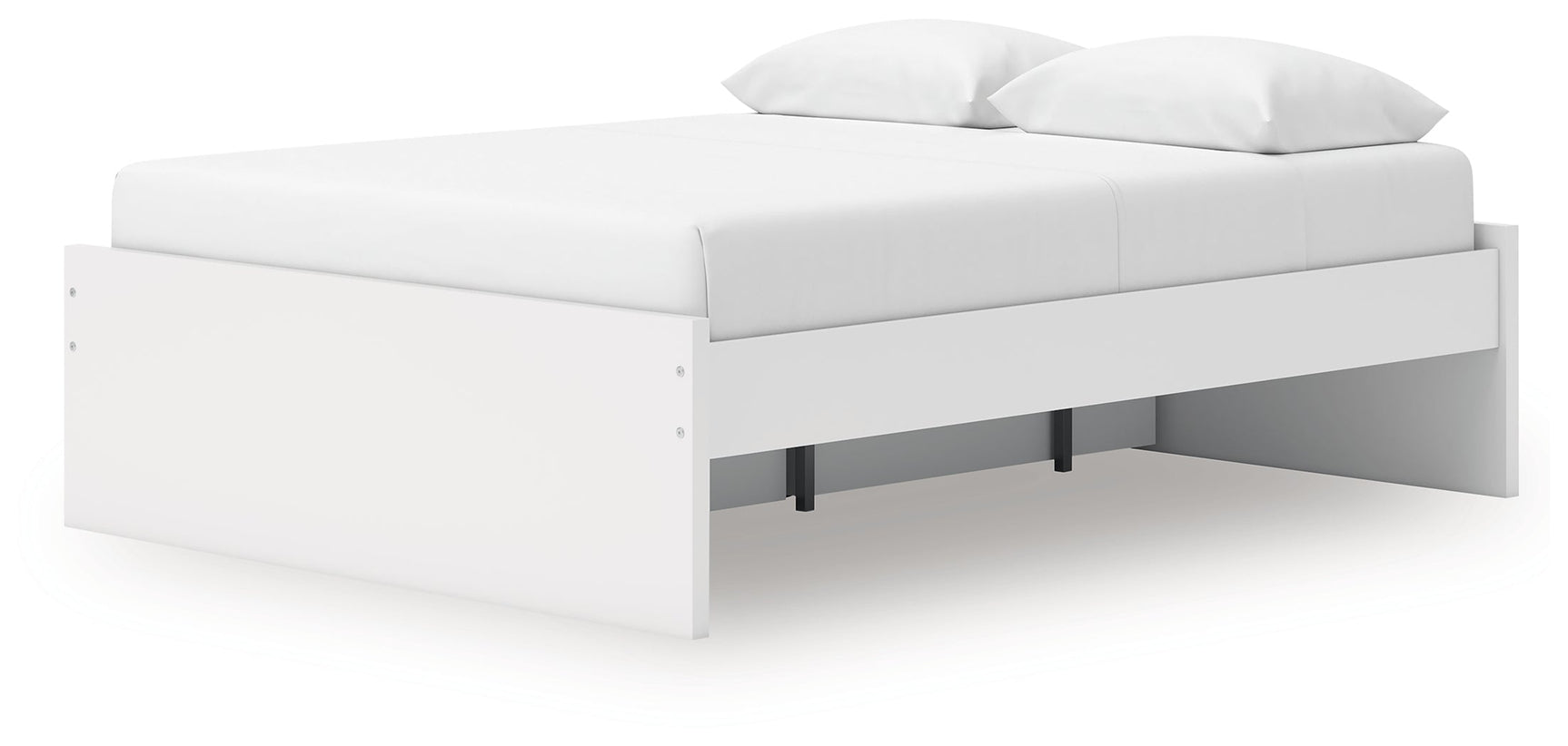 Onita White Queen Platform Bed with 1 Side Storage (Online Special Price) - Ornate Home