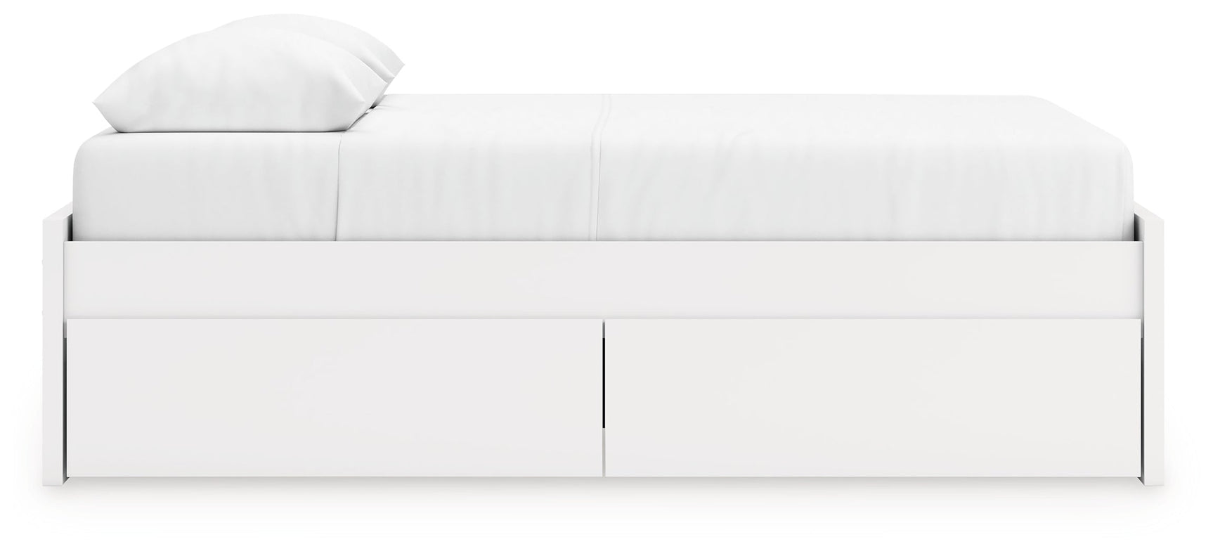 Onita White Queen Platform Bed with 1 Side Storage (Online Special Price) - Ornate Home