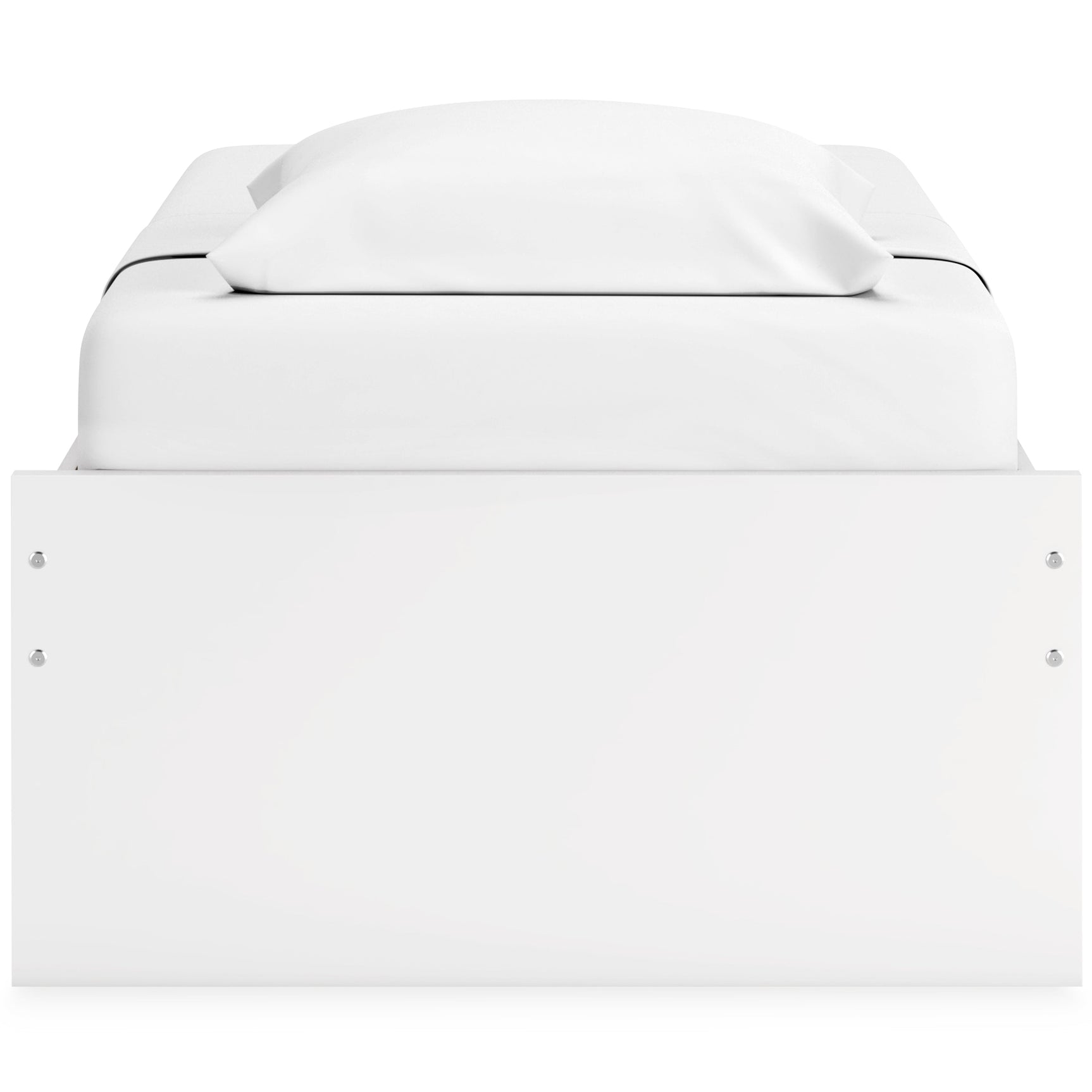 Onita White Twin Platform Youth Bed with 1 Side Storage (Online Special Price) - Ornate Home