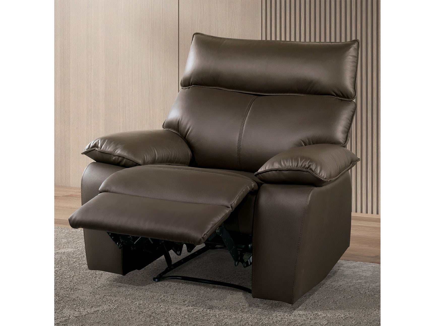 Onoria Brown Leather Match Power Recliner - Ornate Home