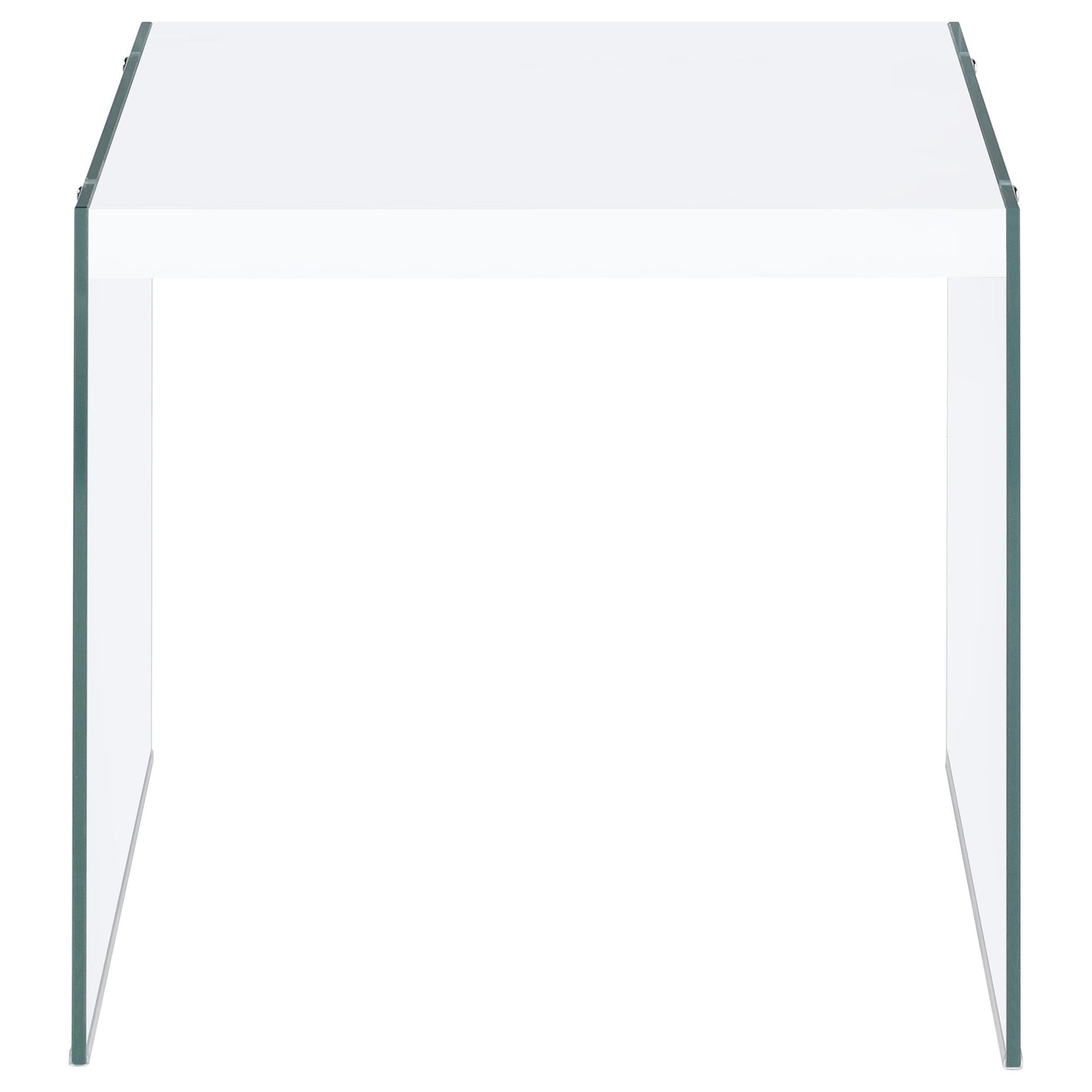 Opal White High Gloss 2-piece Coffee and End Table Set - Ornate Home