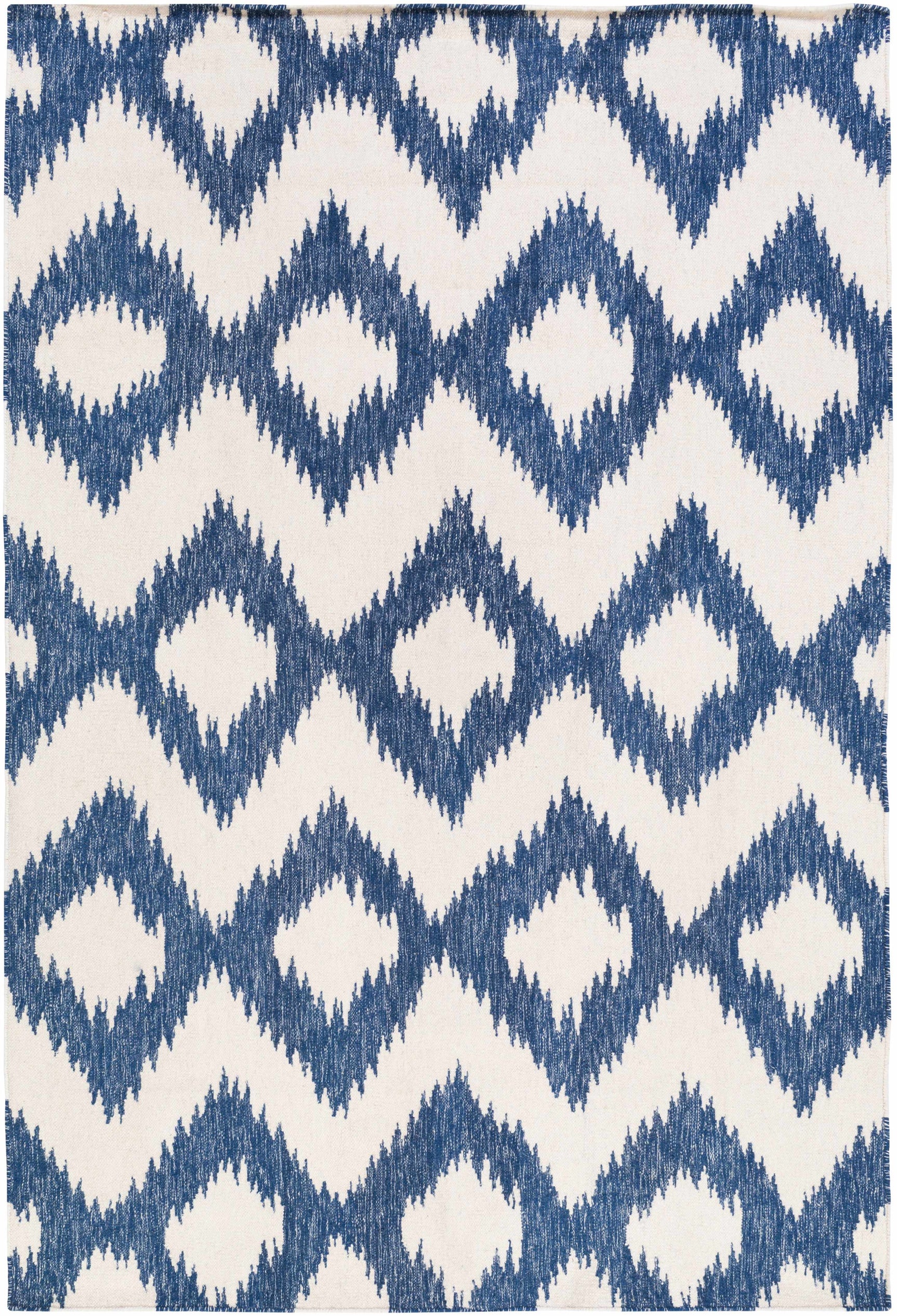 Oradell Blue Ikat Wool Rug - Clearance - Ornate Home
