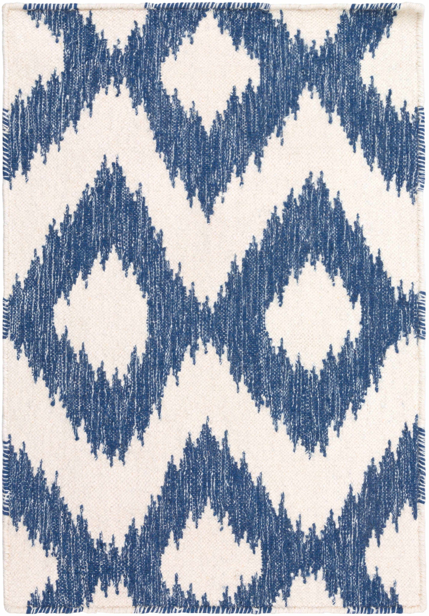Oradell Blue Ikat Wool Rug - Clearance - Ornate Home