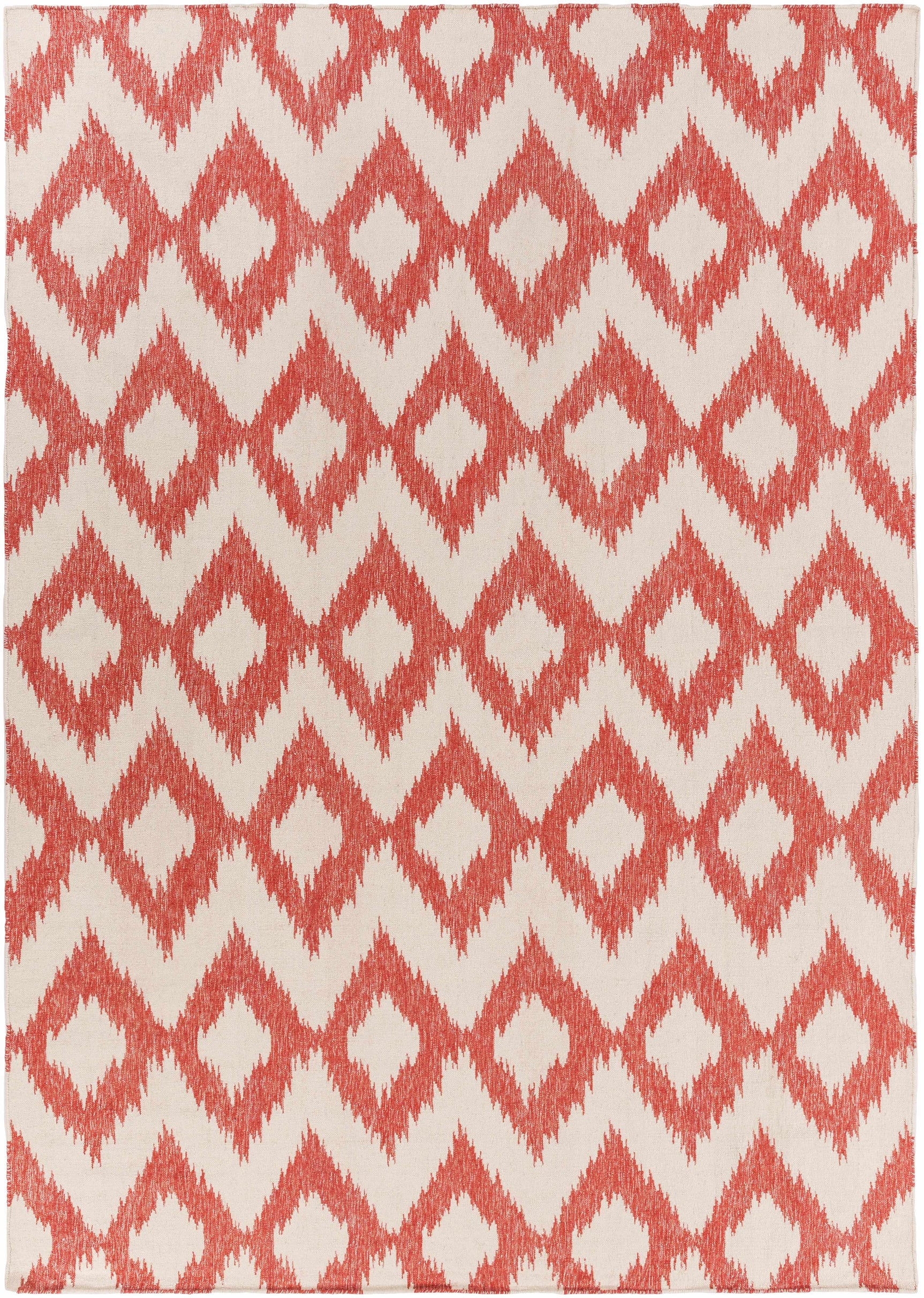 Oradell Red Ikat Wool Rug - Clearance - Ornate Home