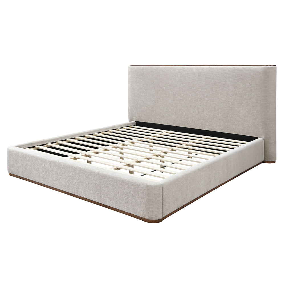 Orane Gray Fabric Upholstered Queen Bed - Ornate Home