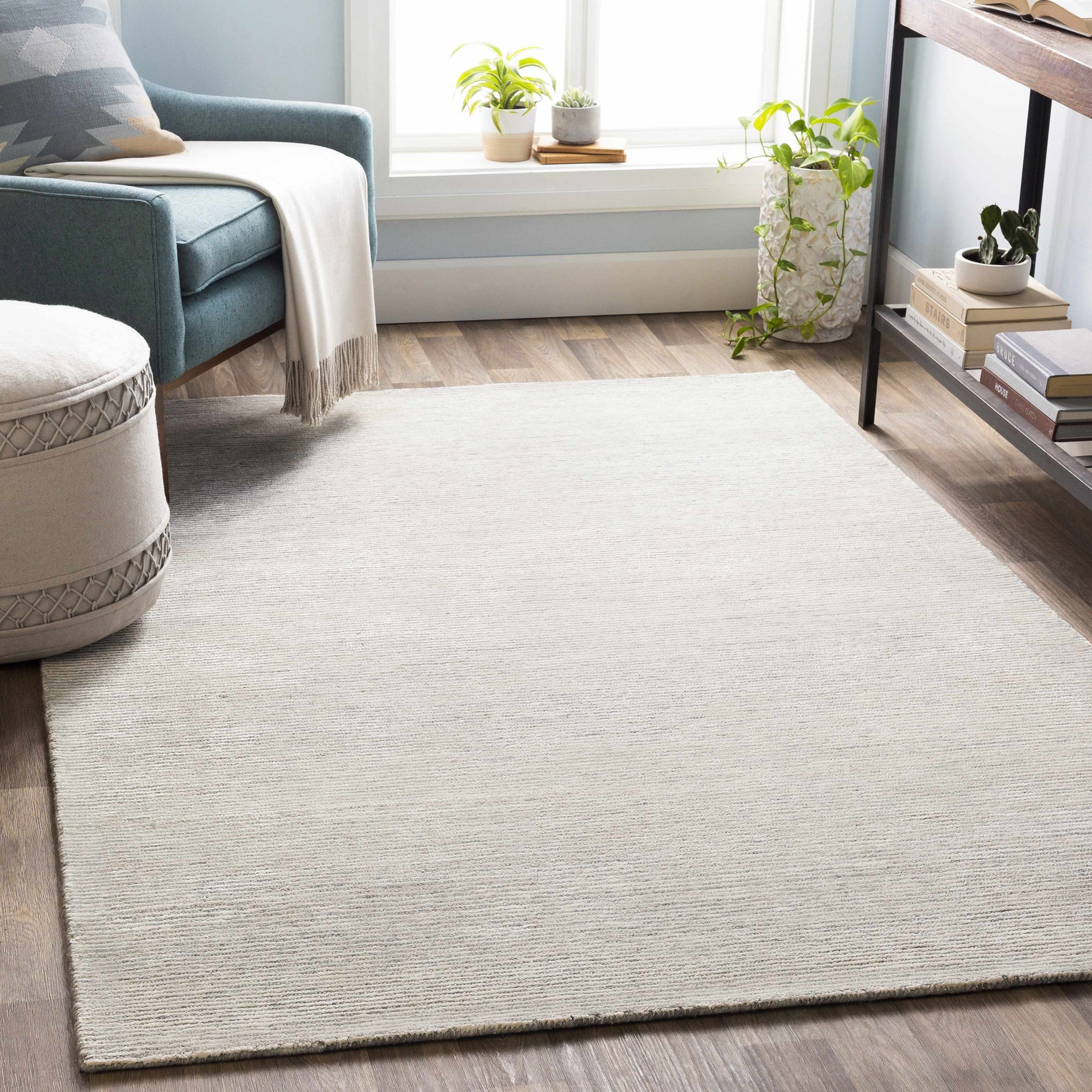 Orcas Hand Tufted Wool-Blend Rug - Aqua - Clearance - Ornate Home