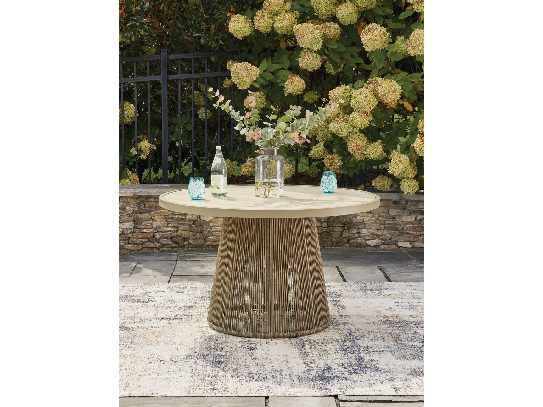 Orchard Beach Beige Outdoor Dining Table - Ornate Home