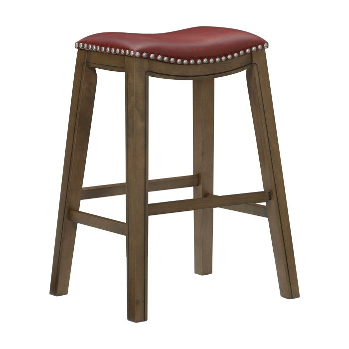Ordway Red/Brown Pub Height Stool - Ornate Home