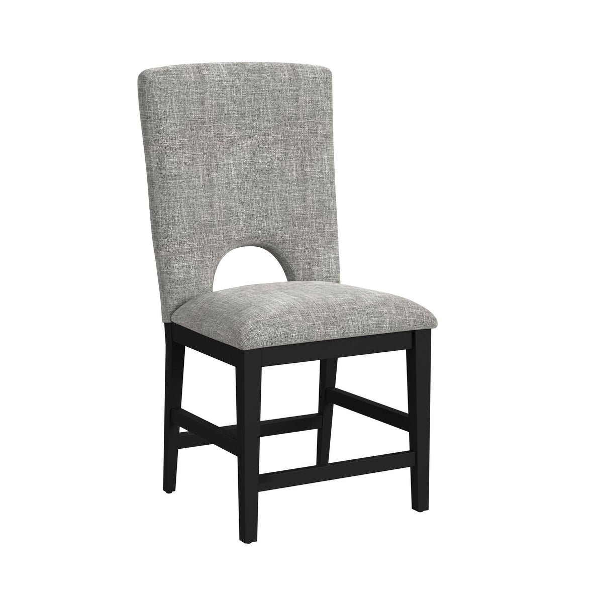 Oregon Black 5-Piece Counter Height Dining Set with Round Counter Table with Glass Top & Four Chairs - Ornate Home