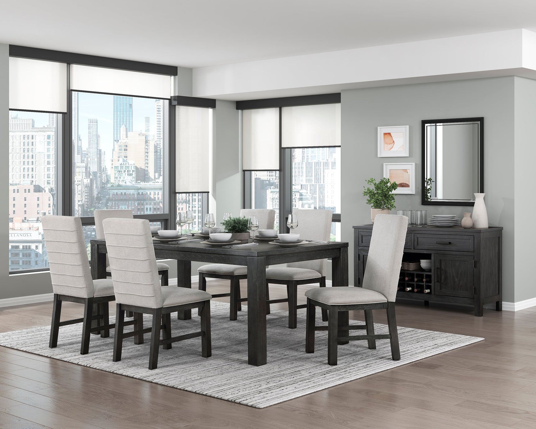 Orem Black Dining Table - Ornate Home
