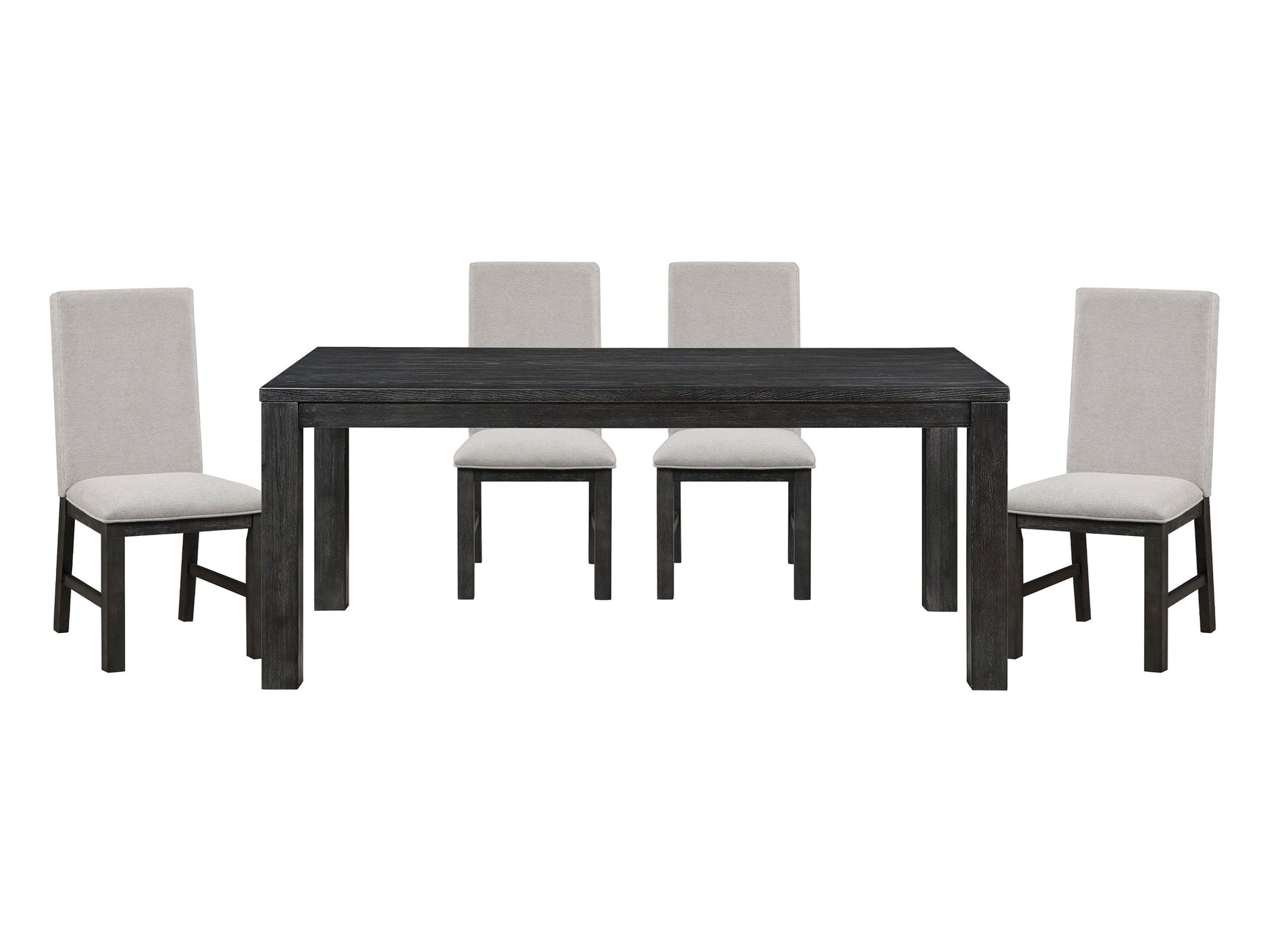 Orem Gray/Black 5-piece Dinig Table Set - Ornate Home