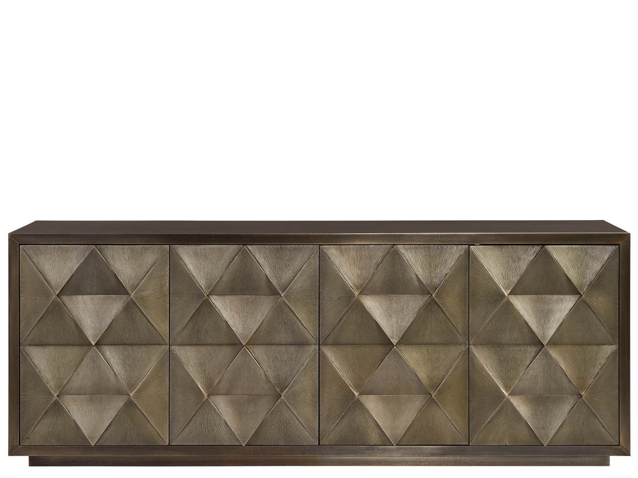 Origami Antique Champagne Credenza - Ornate Home