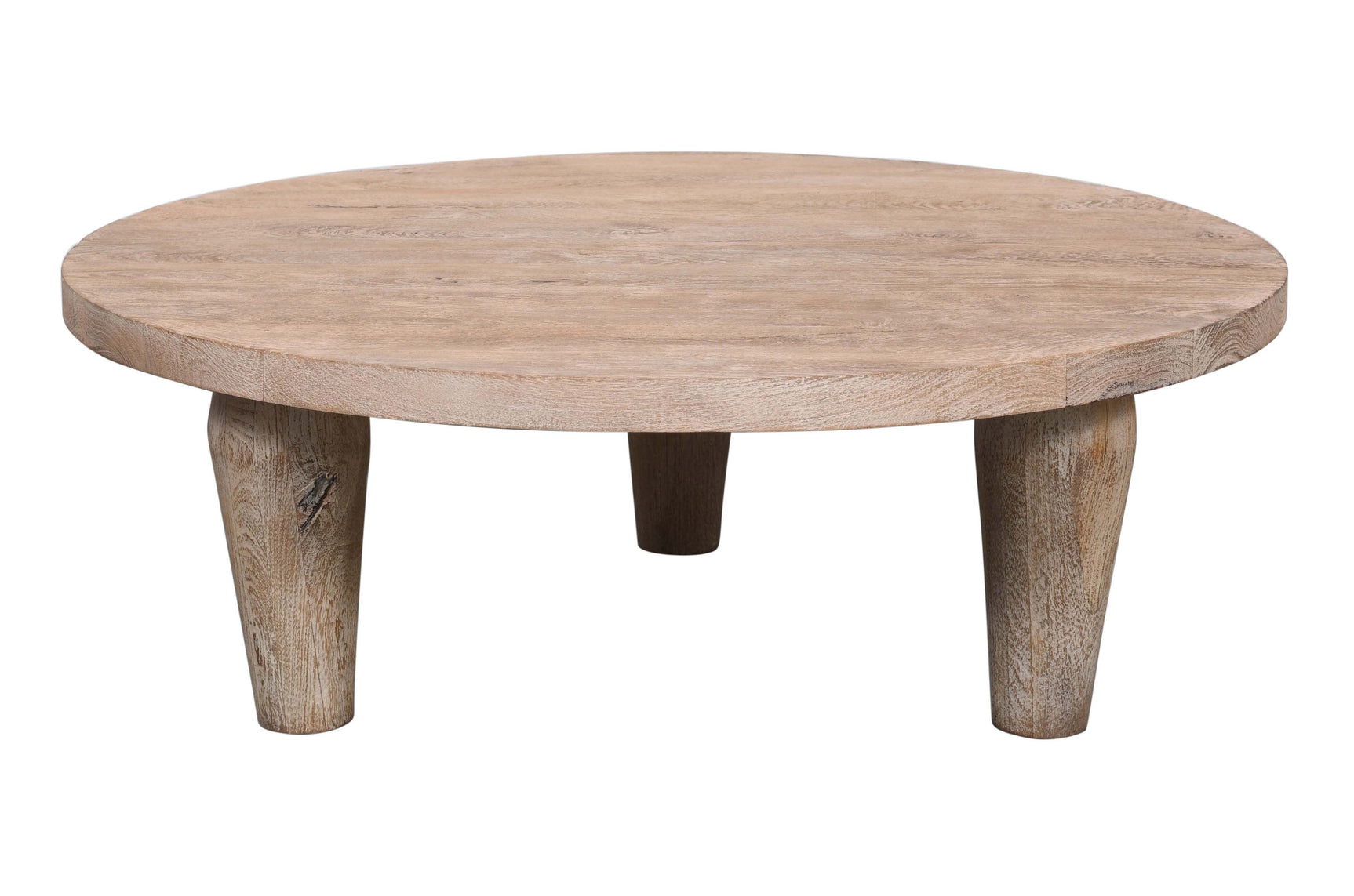 Origins Washed Sand Round Cocktail Table - Ornate Home