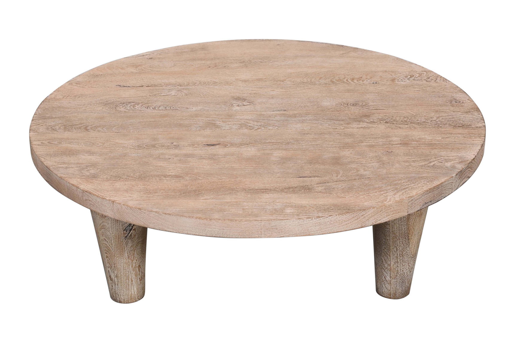 Origins Washed Sand Round Cocktail Table - Ornate Home
