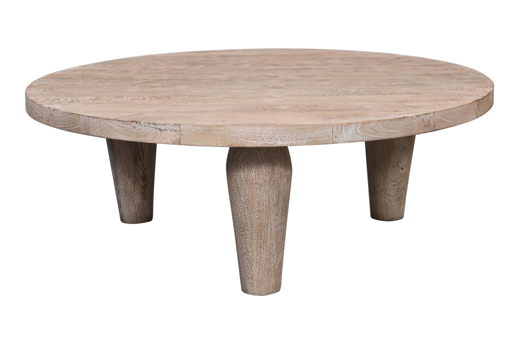 Origins Washed Sand Round Cocktail Table - Ornate Home