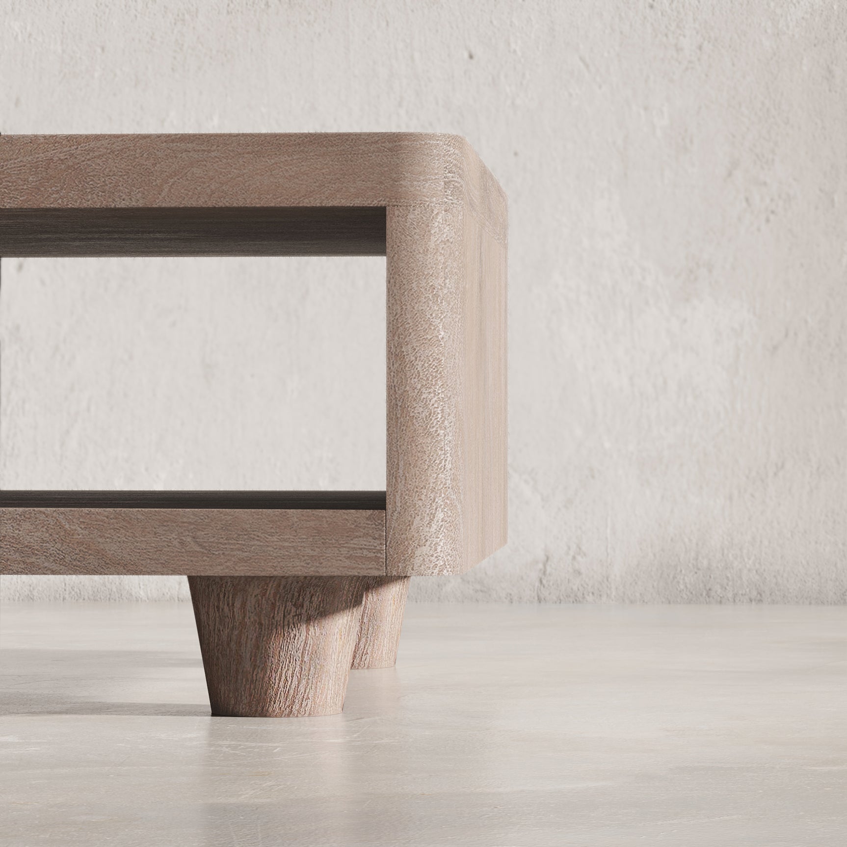 Origins Washed Sand Storage Cocktail Table - Ornate Home