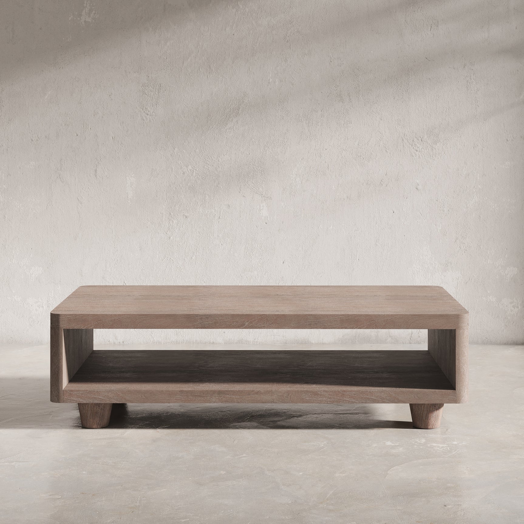 Origins Washed Sand Storage Cocktail Table - Ornate Home