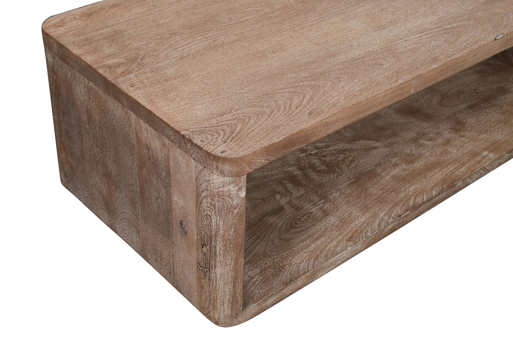 Origins Washed Sand Storage Cocktail Table - Ornate Home