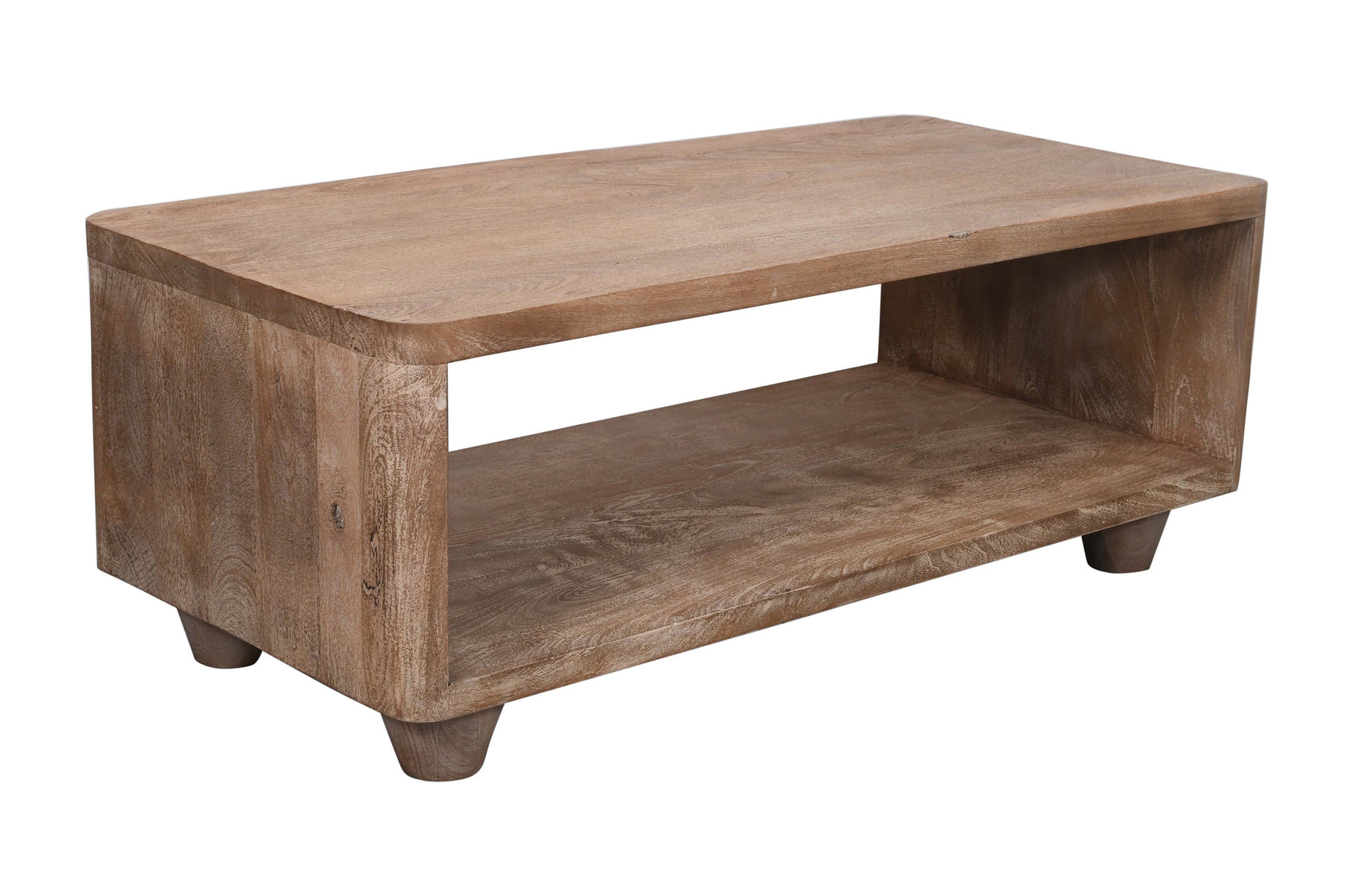 Origins Washed Sand Storage Cocktail Table - Ornate Home