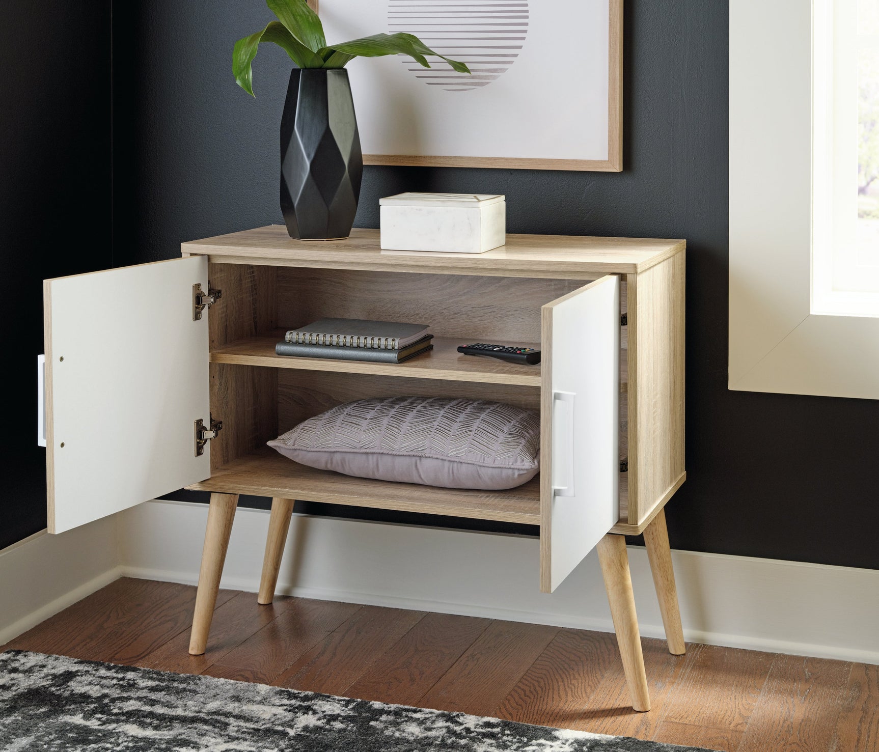 Orinfield Natural & White Accent Cabinet (Online Special Price) - Ornate Home