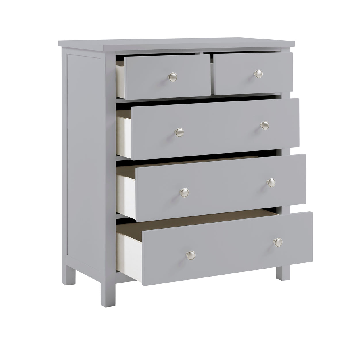 Orion Gray 5-Drawer Chest - Ornate Home