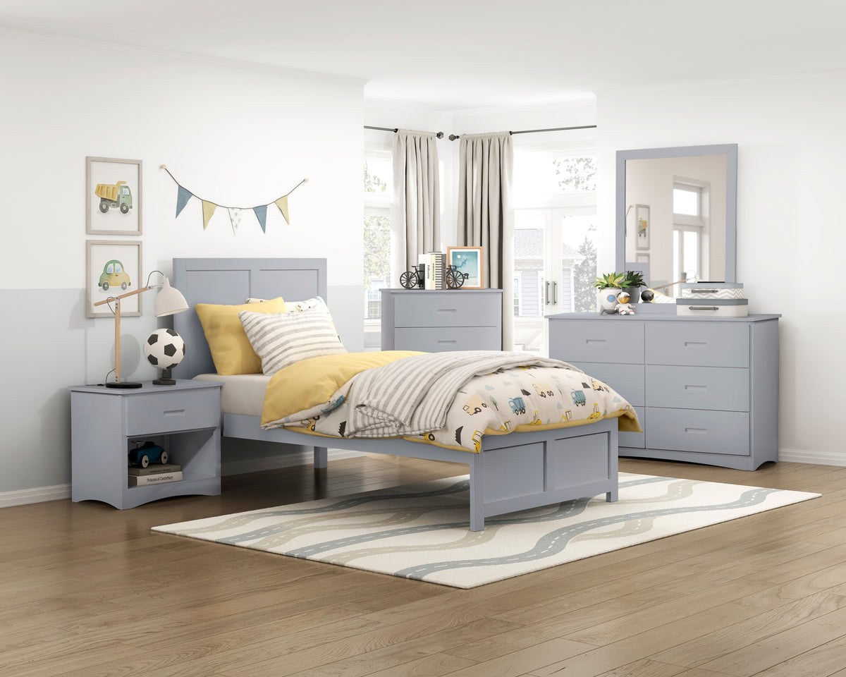 Orion Gray 5-Drawer Chest - Ornate Home