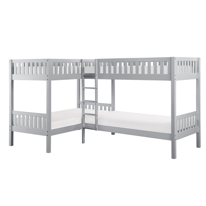 Orion Gray Corner Bunk Bed - Ornate Home