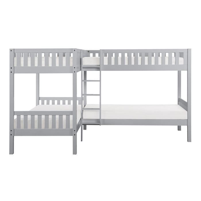 Orion Gray Corner Bunk Bed - Ornate Home