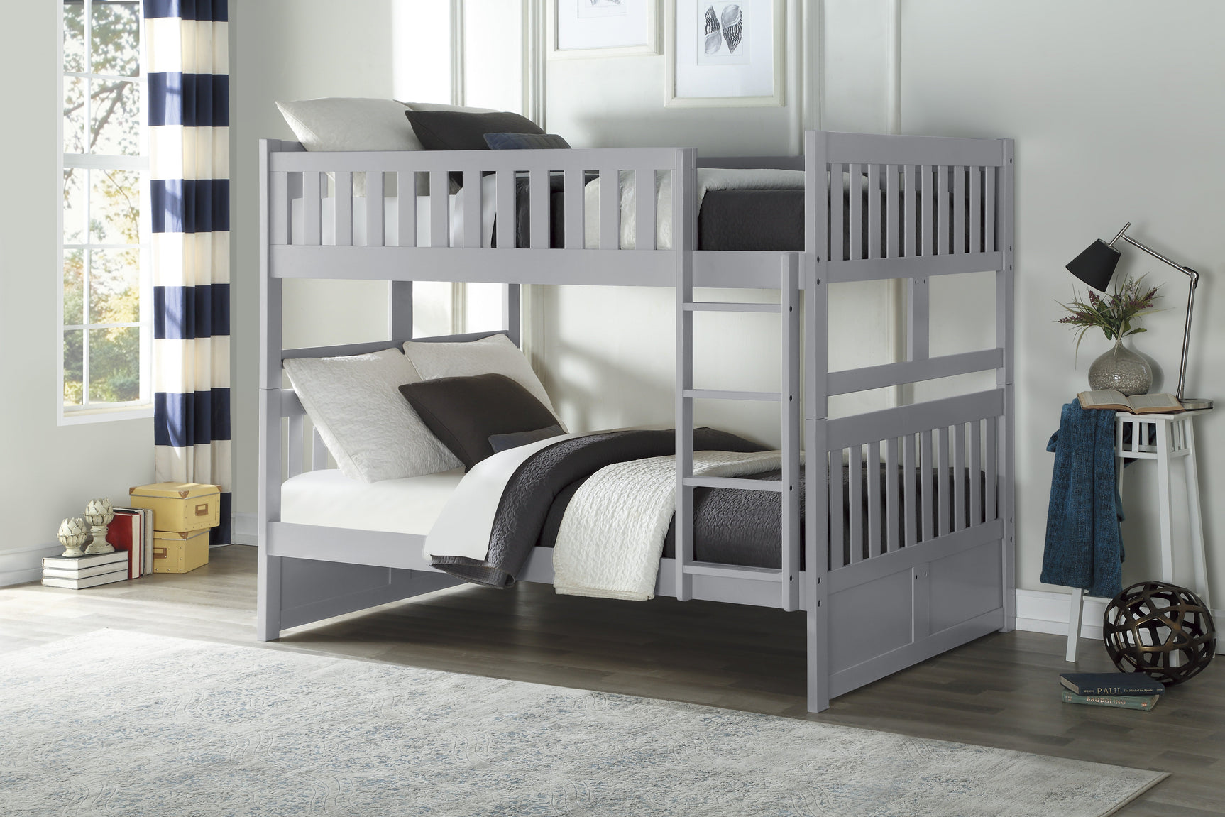Orion Gray Full/Full Bunk Bed - Ornate Home