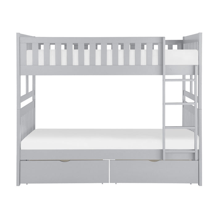Orion Gray Full/Full Bunk Bed - Ornate Home