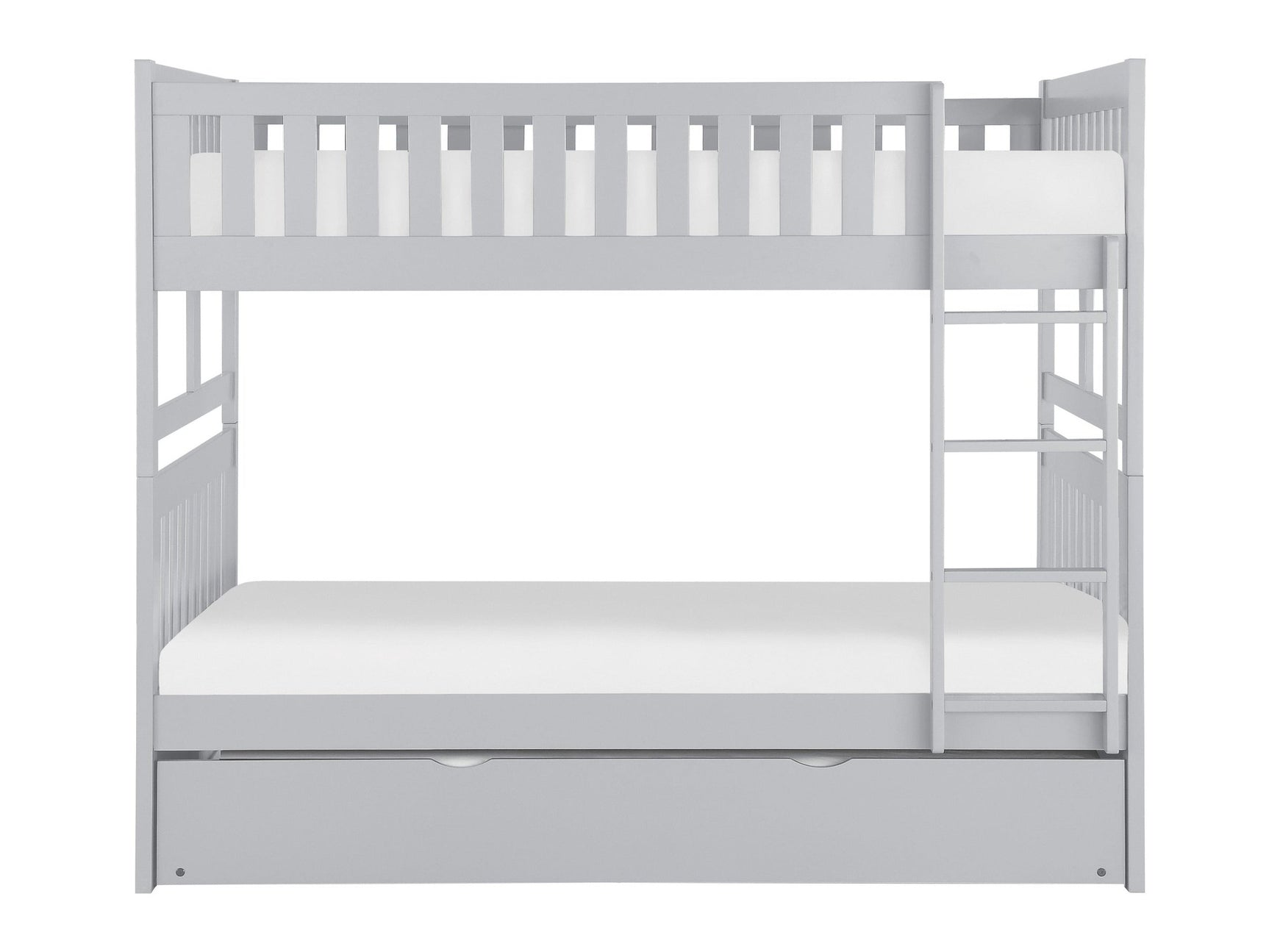 Orion Gray Full/Full Bunk Bed with Twin Trundle - Ornate Home