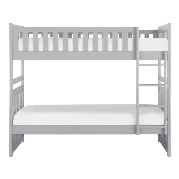 Orion Gray Twin/Twin Bunk Bed - Ornate Home