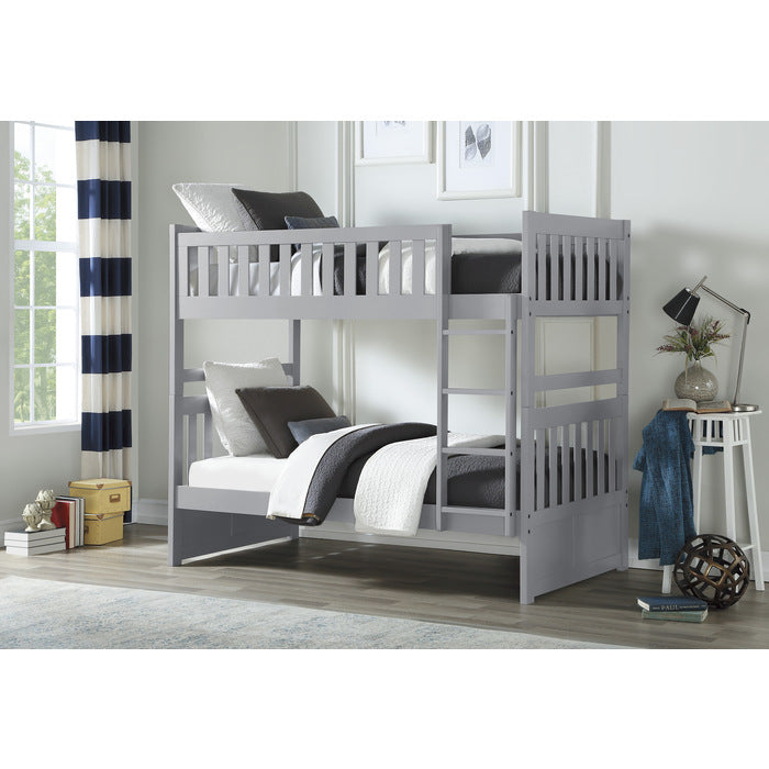 Orion Gray Twin/Twin Bunk Bed - Ornate Home