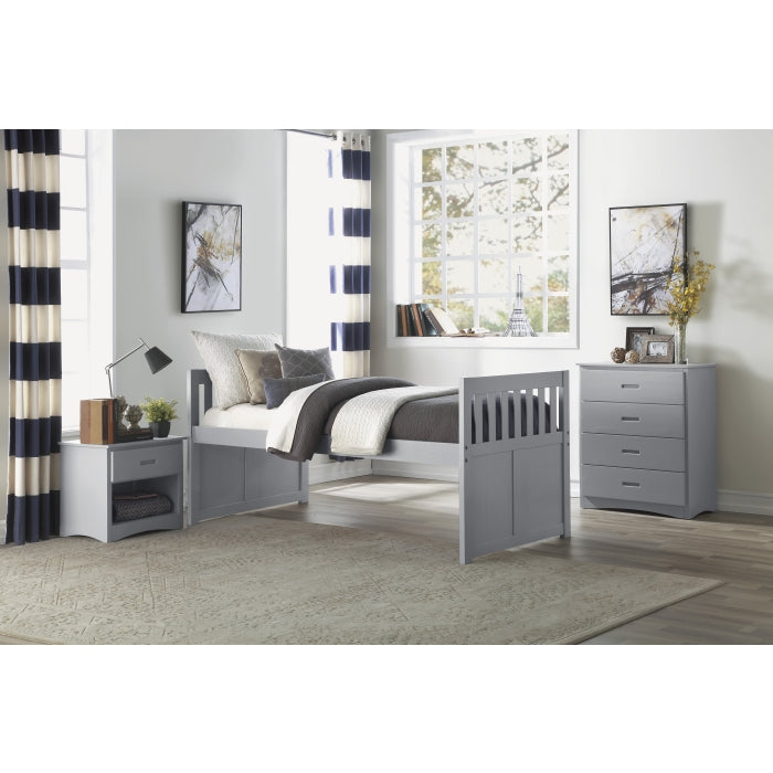 Orion Gray Twin/Twin Trundle Bed - Ornate Home