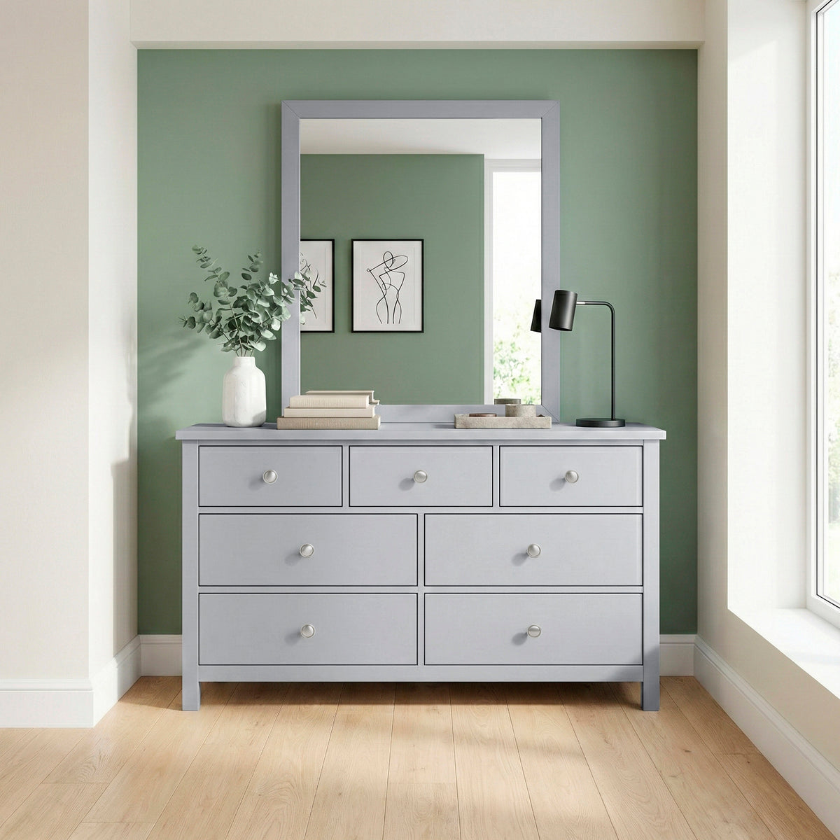 Orion Gray Wide Mirror - Ornate Home