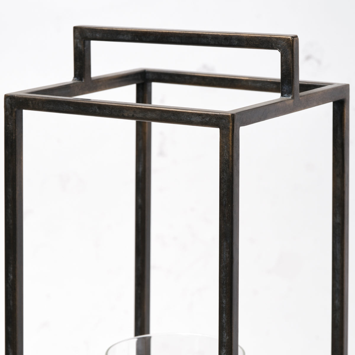 Orionis Black 23.8"H Large Wood Metal Lantern Candle Holder - Ornate Home