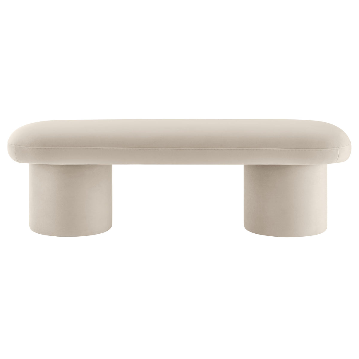 Orla Almond Performance Velvet Bench - Ornate Home