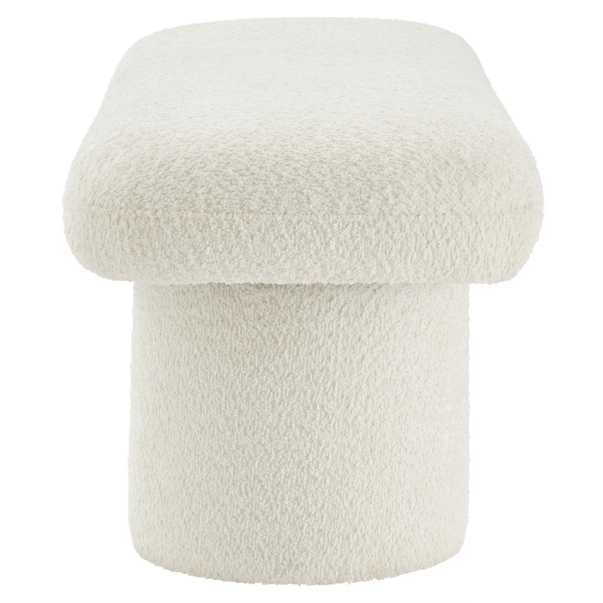Orla Cream Chenille Upholstered Bench - Ornate Home