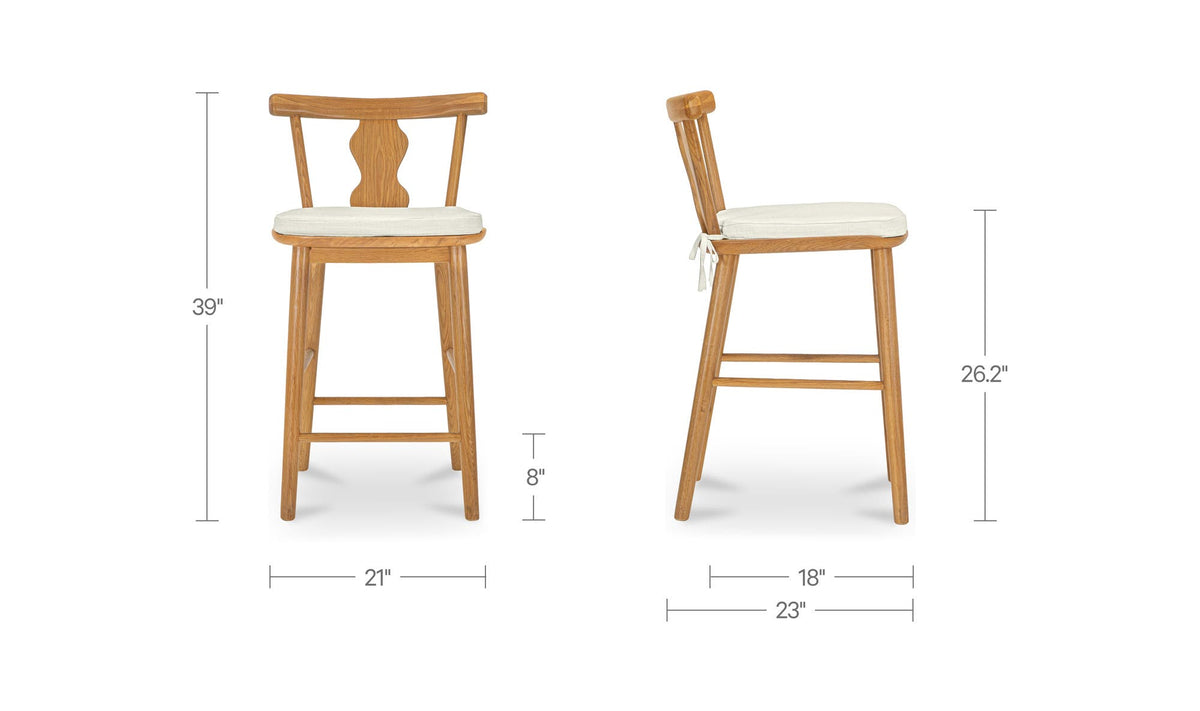 Orla Natural Counter Stool - Ornate Home