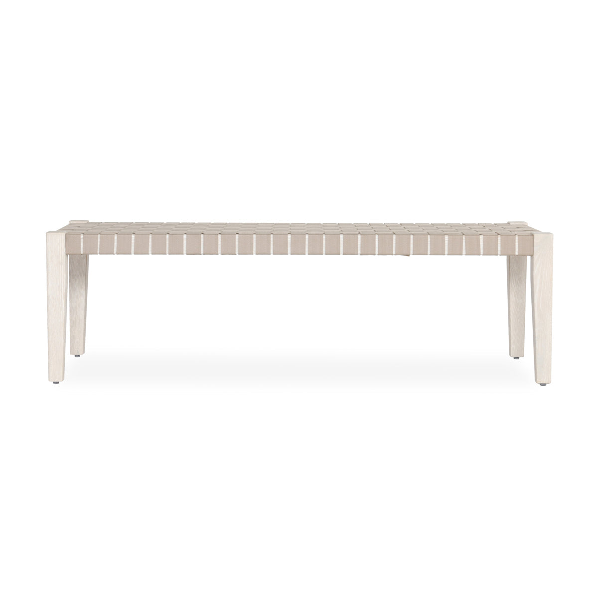 Orlando Milk White/Taupe Bench - Ornate Home
