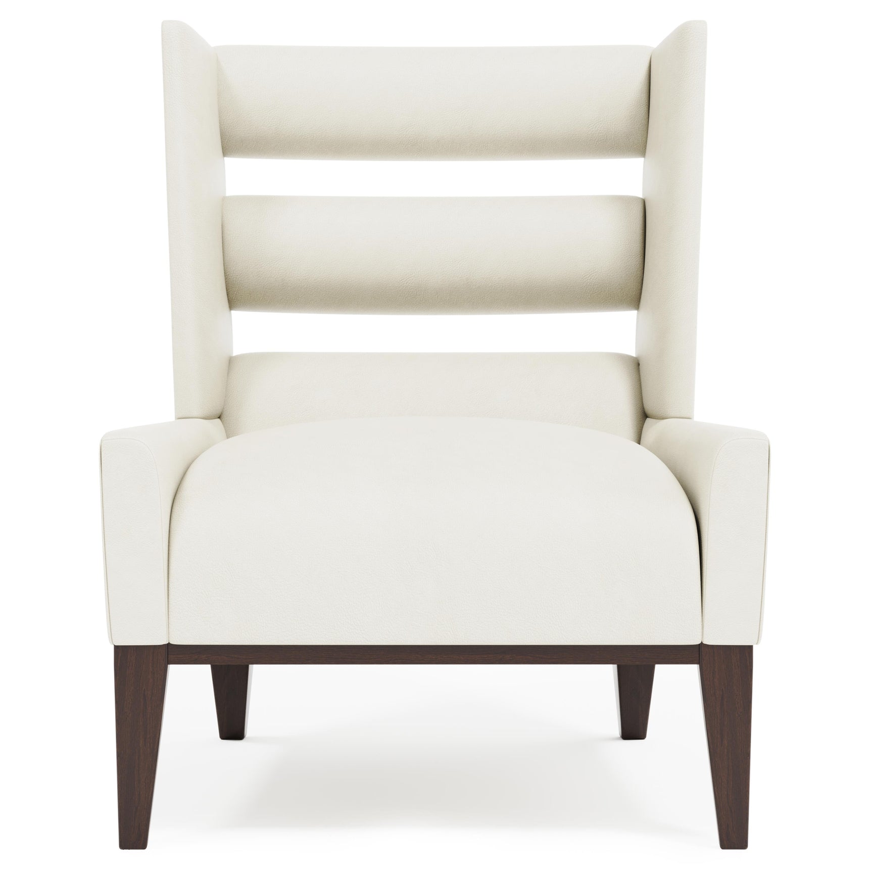 Orleans White/Cream Leather Chair - Ornate Home