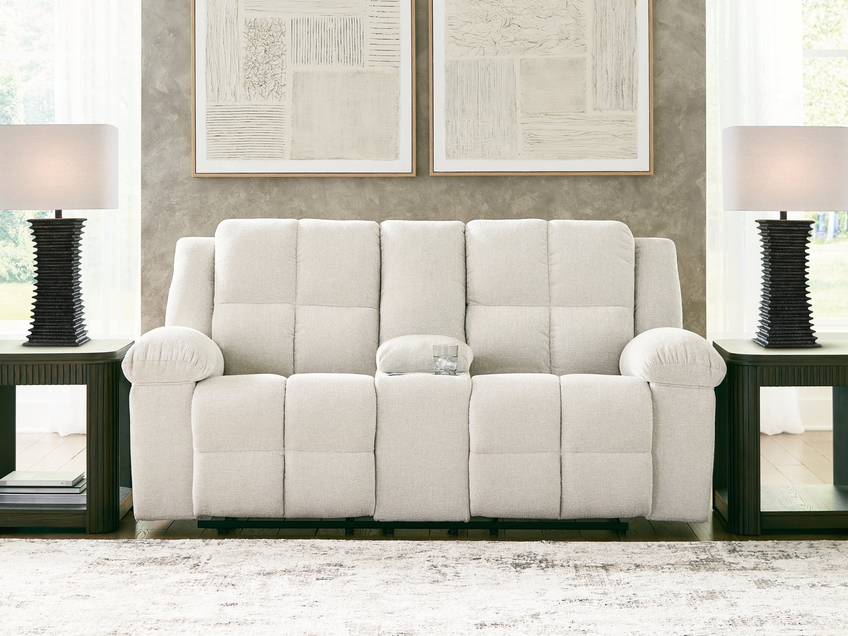 Orlen Winter Reclining Loveseat with Console (Online Special Price) - Ornate Home