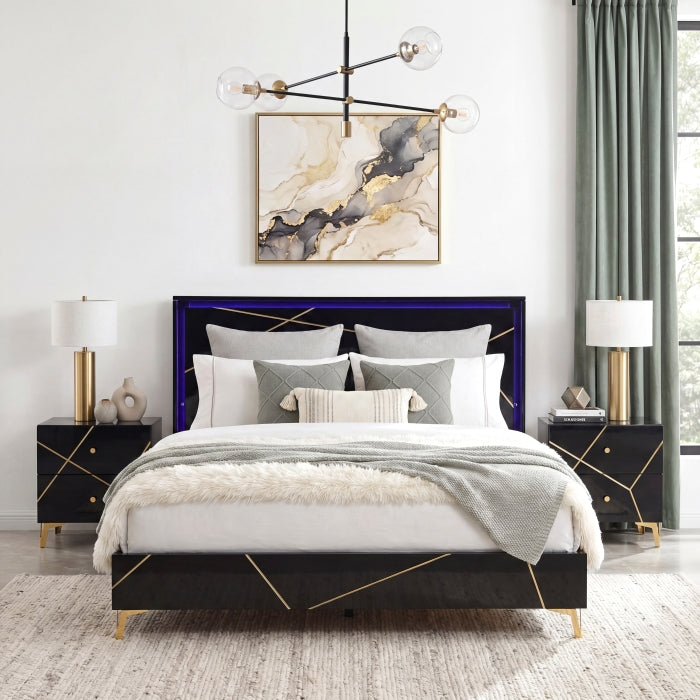 Orlo Black California King Bed - Ornate Home