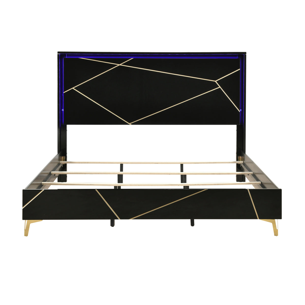Orlo Black Eastern King Bed - Ornate Home