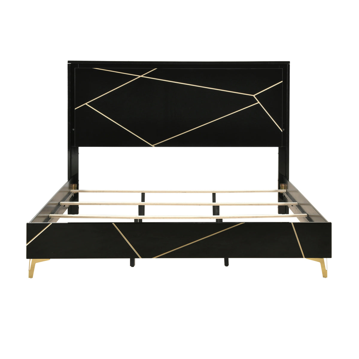 Orlo Black Eastern King Bed - Ornate Home