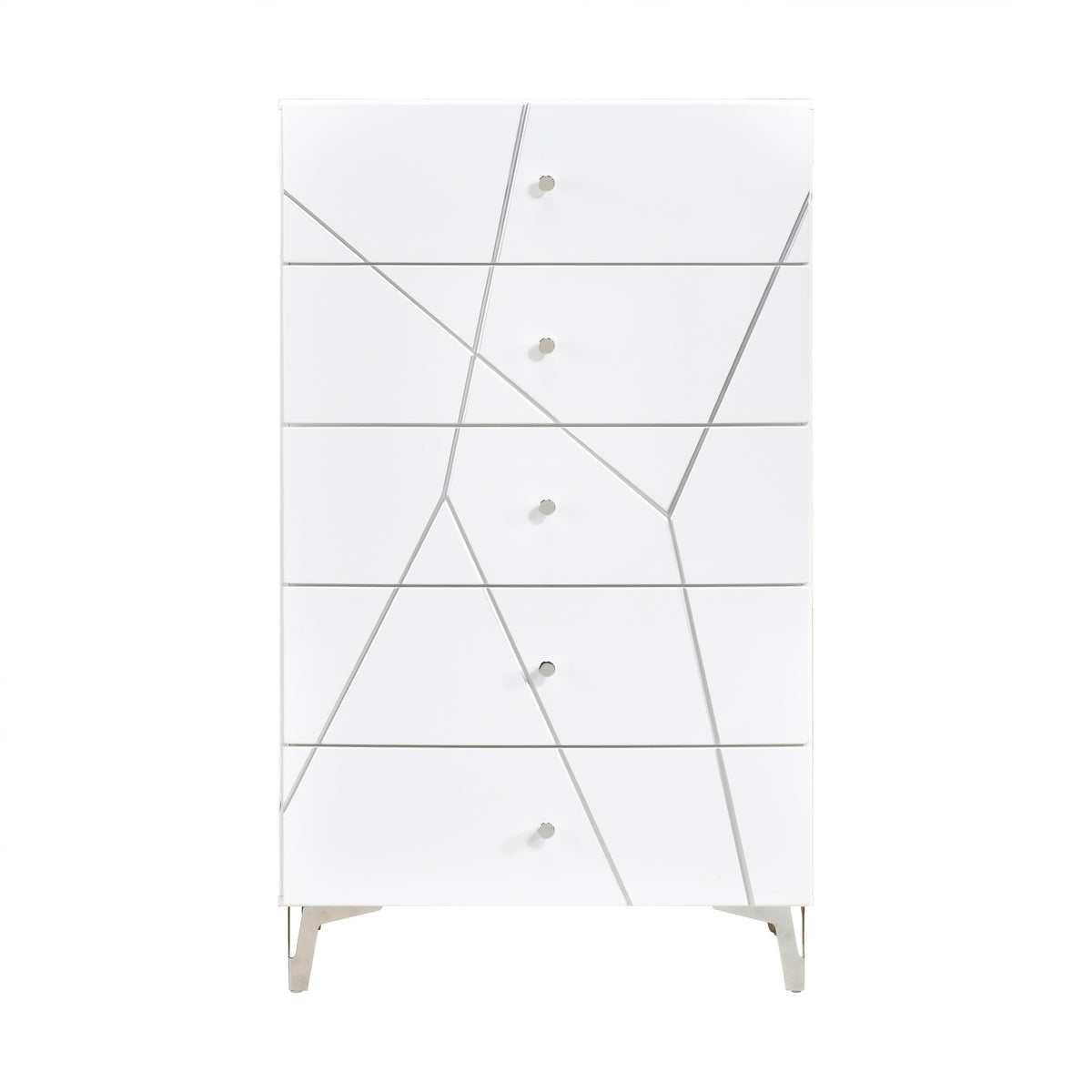 Orlo White 5pc Bedroom Set - Ornate Home